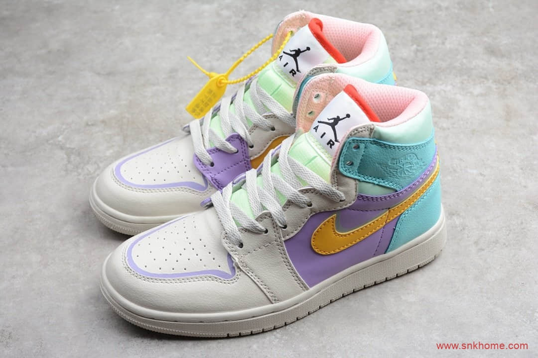 og版本纯原aj女神款 nike air jordan 1 拼接马卡龙 糖果 货号:556298