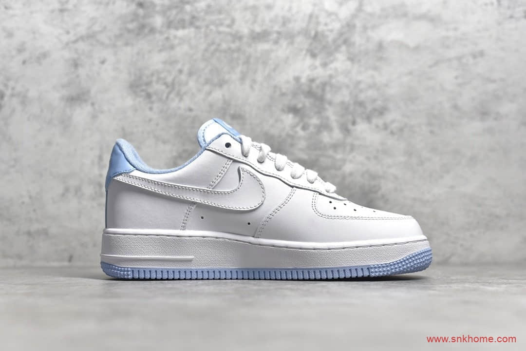 nikewmnsairforce1gswhitelilac耐克空军一号低帮白蓝配色货号cd