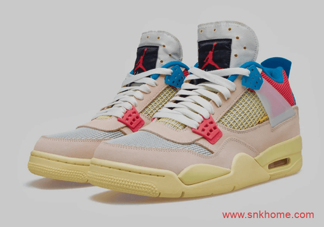 aj4union联名款两个配色aj4鞋舌外翻unionxairjordan4发售日期货号dc