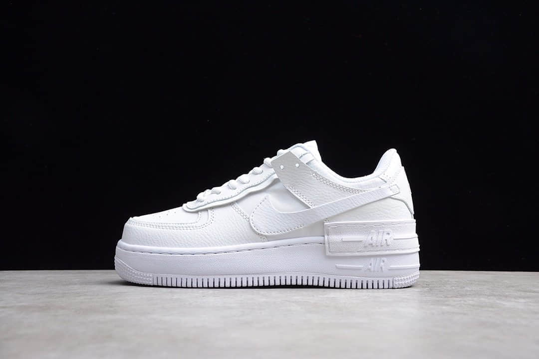 莆田公司级耐克空军实拍 纯原NIKE Air Force 1 Shadow AF1拼接 货号CI0919-101