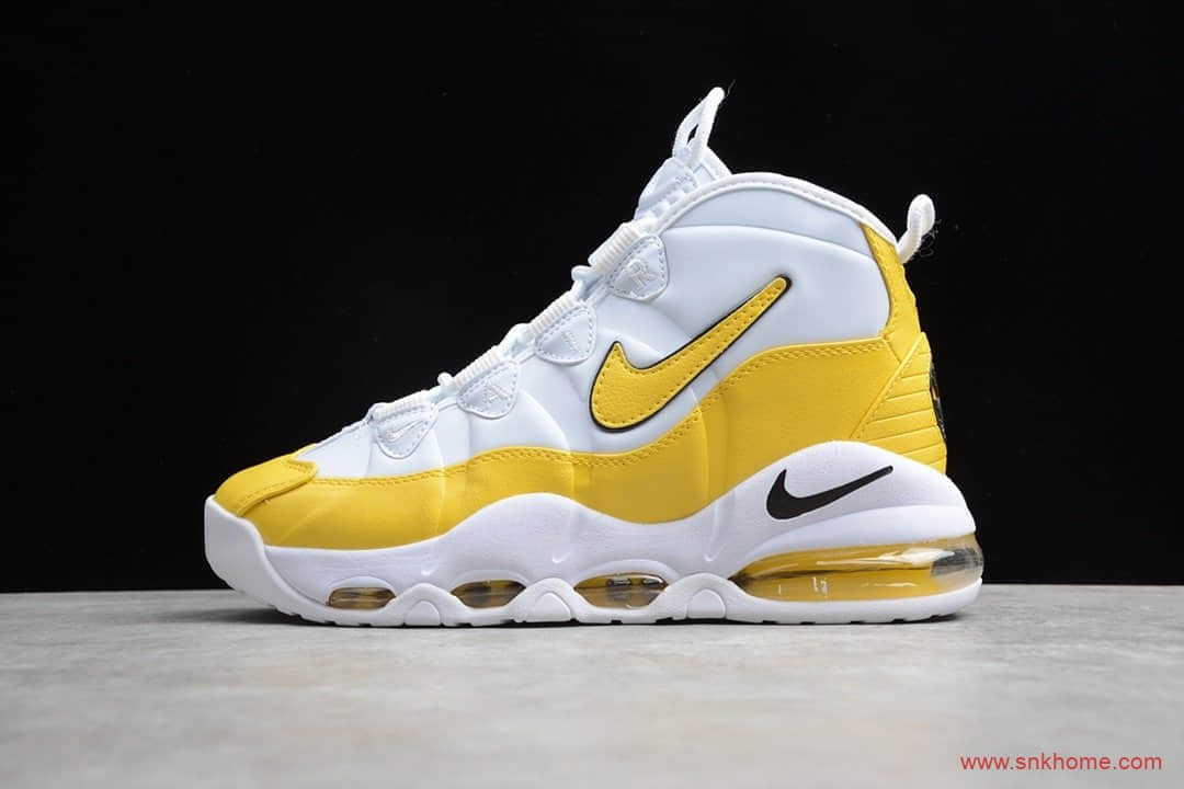 实战篮球鞋 NIKE Air Max 2 Uptempo 2019皮蓬复刻气垫篮球鞋 白黄 货号CK0892-102