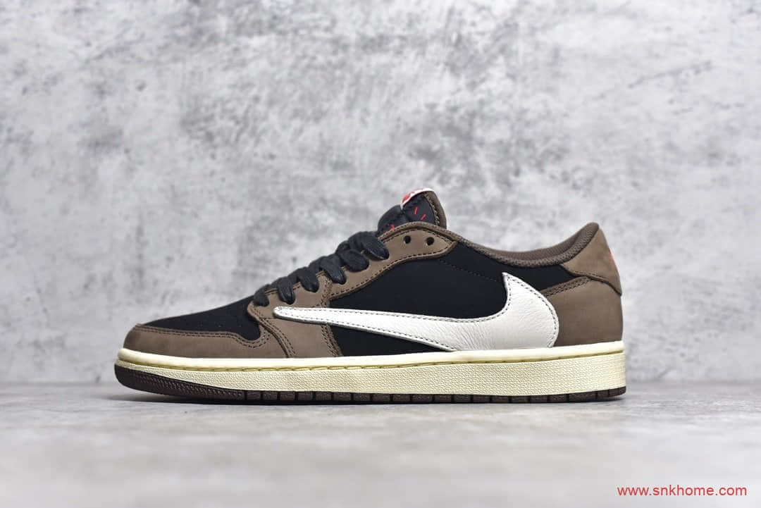 斯科特AJ1联名低帮 Travis Scott x Air Jordan 1 Low AJ1倒勾低帮 货号：CQ4277-001