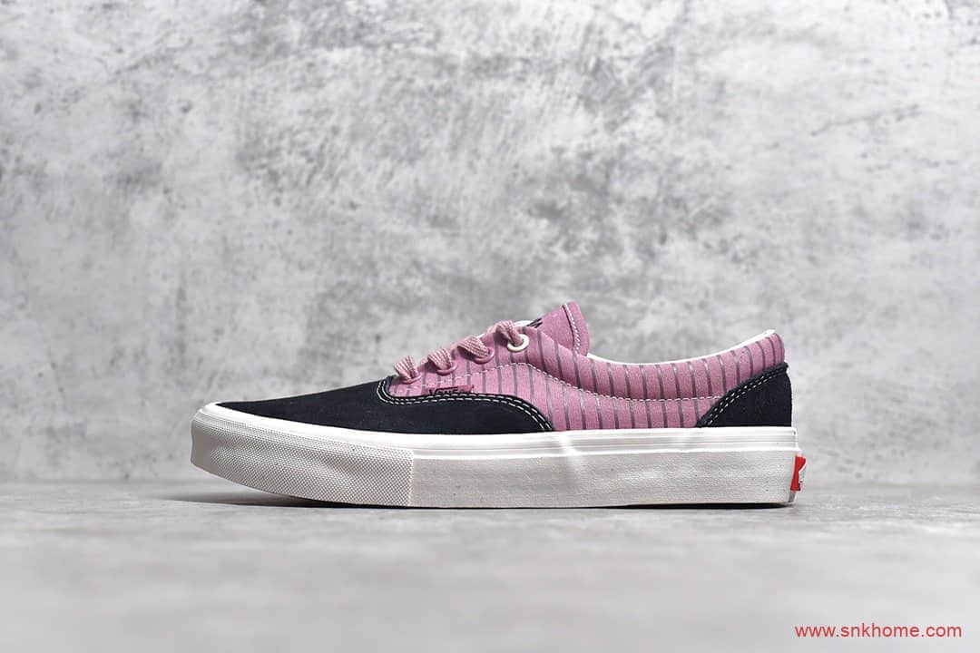 莞产硫化 真标万斯一脚蹬 Vans Era Crft 万斯Era系列黑紫硫化休闲板鞋 货号：VN0A45JAUZD