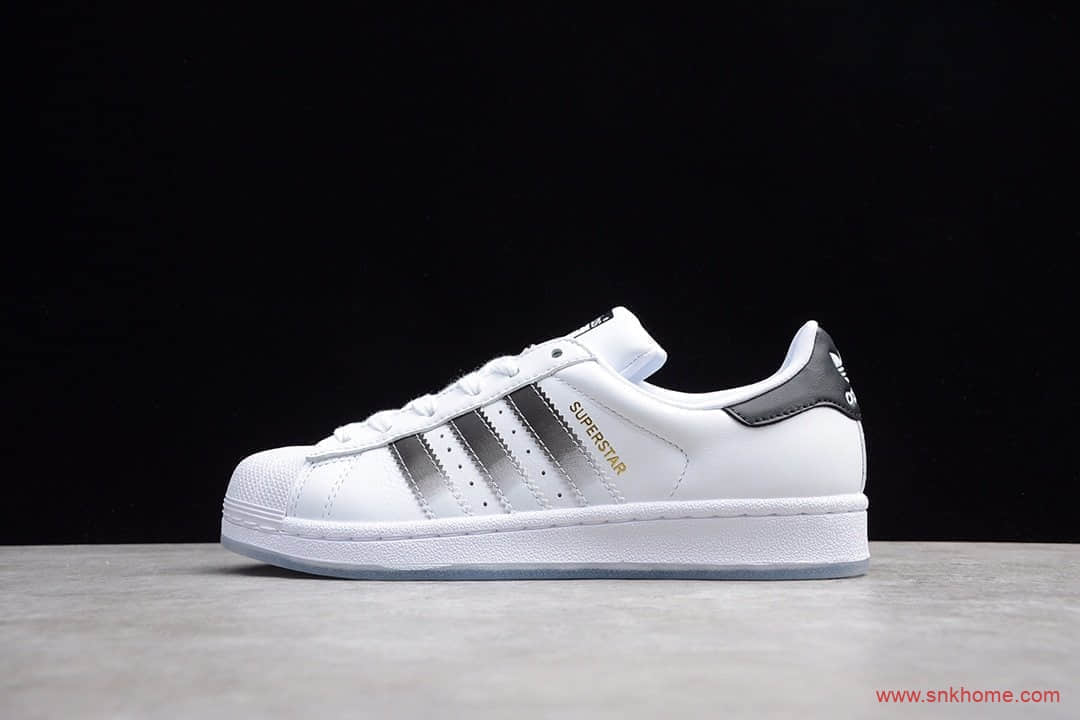 贝壳头公司级现货 adidas Superstar 头层真牛皮公司级三叶草贝壳头 货号EG9289