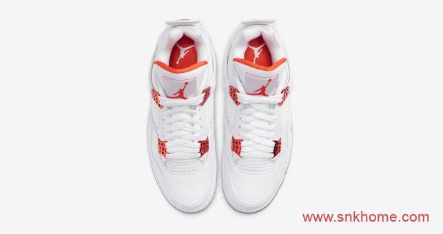 Air Jordan 4 “Orange Metallic”  AJ4纯白金属白橙 货号CT8527-118