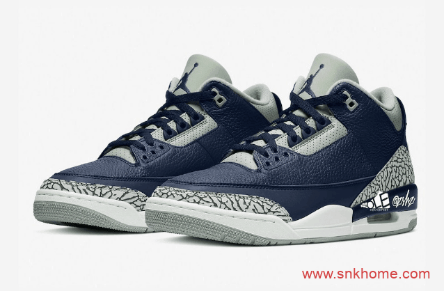 Air Jordan 3 “Cool Grey” 酷灰午夜蓝新配色发售日期 货号：CT8532-012