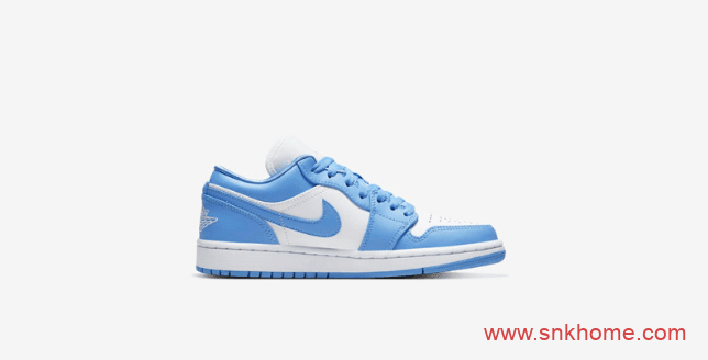 Air Jordan 1 WMNS “UNC” 北卡蓝低帮AJ1白蓝发售日期 货号：AO9944-441