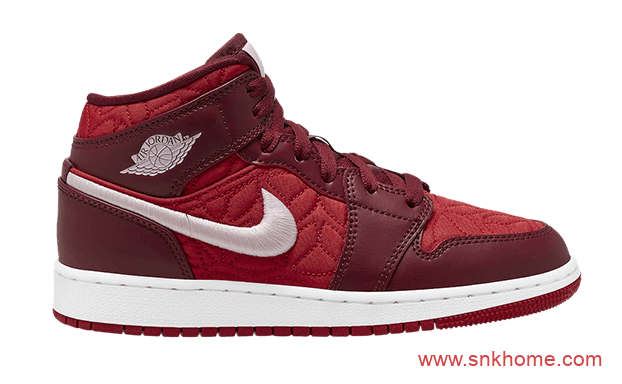 Air Jordan 1 Mid GS  AJ1多材质拼接 AJ1尼龙面料 货号：AV5174-600