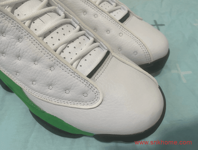 Air Jordan 13 “Lucky Green”  AJ13PE白绿配色3M反光实物图 货号：DB6537-113