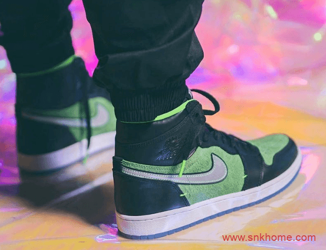 Air Jordan 1 High Zoom “Rage Green” 搭载全掌气垫 AJ1青青草原翻毛皮发售 货号：CK6637-002