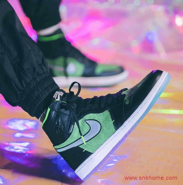 Air Jordan 1 High Zoom “Rage Green” 搭载全掌气垫 AJ1青青草原翻毛皮发售 货号：CK6637-002