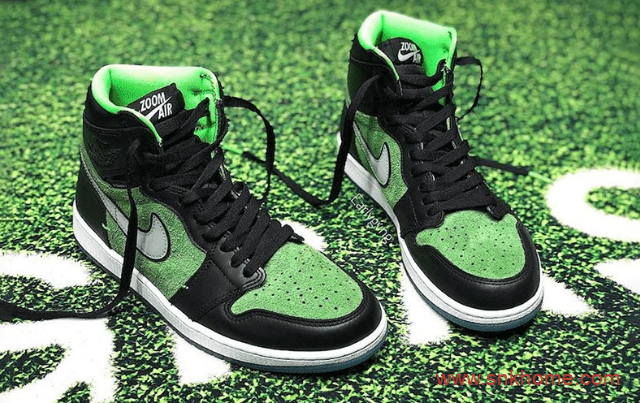 Air Jordan 1 High Zoom “Rage Green” 搭载全掌气垫 AJ1青青草原翻毛皮发售 货号：CK6637-002