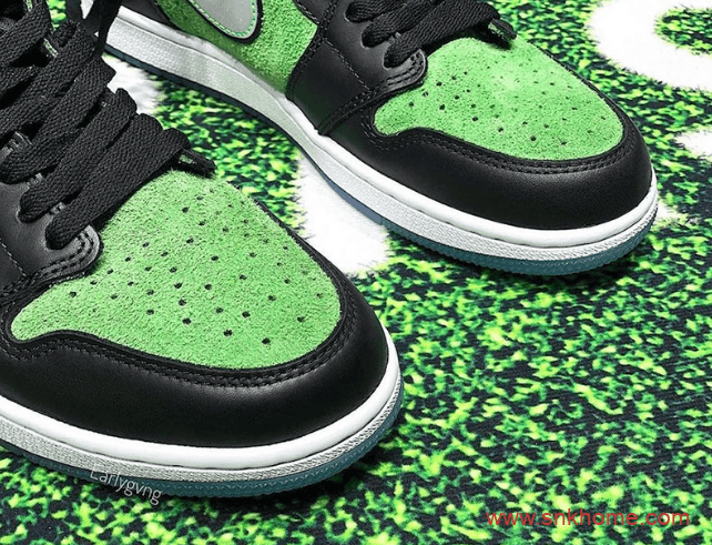 Air Jordan 1 High Zoom “Rage Green” 搭载全掌气垫 AJ1青青草原翻毛皮发售 货号：CK6637-002