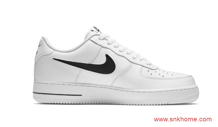 NIKE Air Force 1 耐克空军一号白色鞋面黑色碳板勾 耐克空军新款小白鞋新配色发售信息