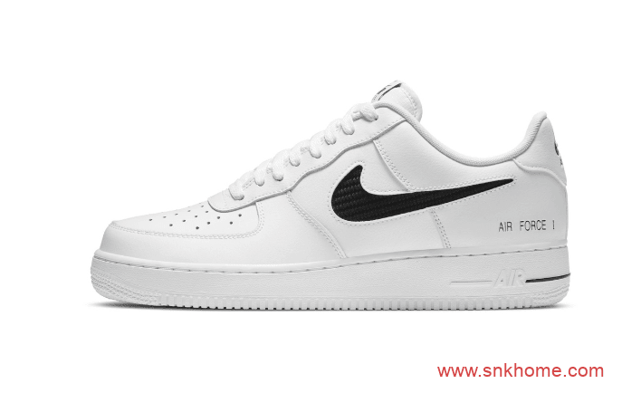 NIKE Air Force 1 耐克空军一号白色鞋面黑色碳板勾 耐克空军新款小白鞋新配色发售信息