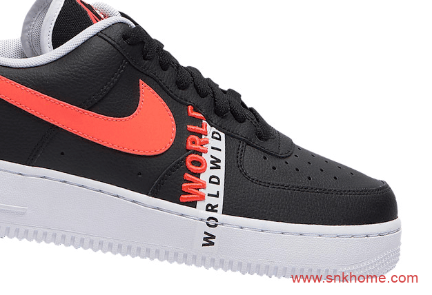 Nike Air Force 1 “Worldwide” 耐克空军黑红新配色发售价格 货号：CK6924-001