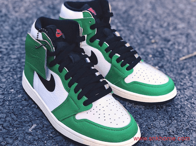 凯尔特人AJ1白绿高帮新配色发售日期 Air Jordan 1 High OG WMNS “Lucky Green” 货号：DB4612-300