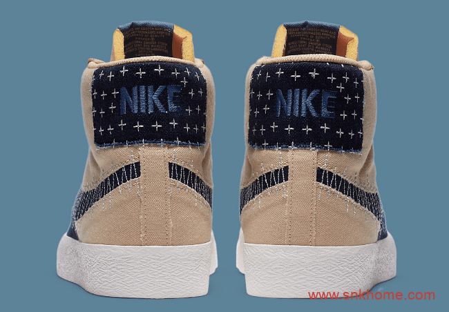 耐克开拓者高帮新配色 Nike SB Blazer Mid “Sashiko” 日式小刺风格 货号：CT0715-200