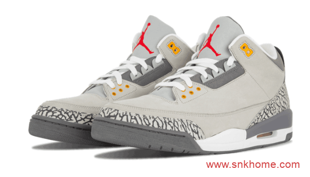 AJ3狼灰配色AJ3复刻回归 Air Jordan 3 “Cool Grey”发售日期 AJ3灰色球鞋 货号：CT8532-012