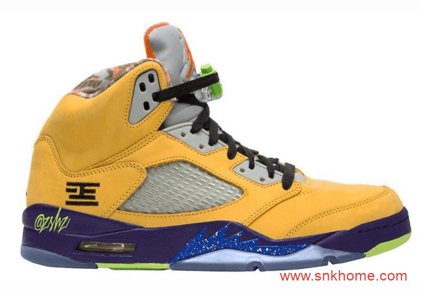 AJ5红黄鸳鸯鞋 Air Jordan 5 “What The” AJ5元年配色复刻 货号：CZ5725-700