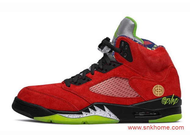 AJ5红黄鸳鸯鞋 Air Jordan 5 “What The” AJ5元年配色复刻 货号：CZ5725-700