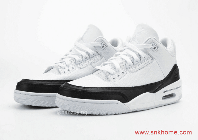 Fragment Design x Air Jordan 3 藤原浩联名AJ3闪电实物图曝光 货号：DA3595-100