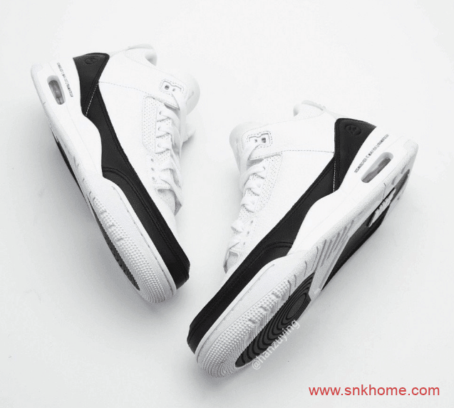 Fragment Design x Air Jordan 3 藤原浩联名AJ3闪电实物图曝光 货号：DA3595-100