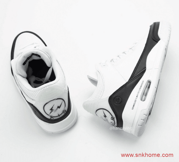 Fragment Design x Air Jordan 3 藤原浩联名AJ3闪电实物图曝光 货号：DA3595-100