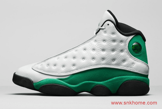 白绿AJ13球鞋实物图 Air Jordan 13 “Lucky Green”酷似凯尔特人配色 货号：DB6537-113