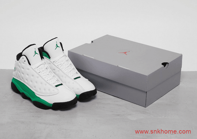 白绿AJ13球鞋实物图 Air Jordan 13 “Lucky Green”酷似凯尔特人配色 货号：DB6537-113