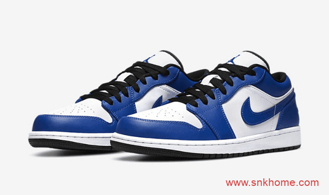 天价鞋AJ1风暴蓝回归 Air Jordan 1 Low Game Royal AJ1白蓝低帮发售日期 货号：553558-124