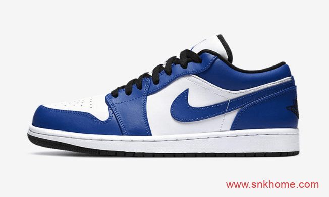 天价鞋AJ1风暴蓝回归 Air Jordan 1 Low Game Royal AJ1白蓝低帮发售日期 货号：553558-124