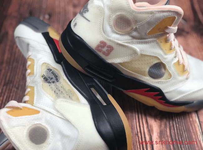 AJ5 “Sail”, AJ5OW联名, AJ5联名球鞋, DH8565-100, OFF-WHITE x Air Jordan 5 “Sail”