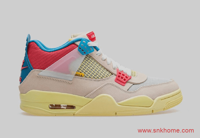 AJ4 Union联名款两个配色 AJ4鞋舌外翻 Union x Air Jordan 4发售日期 货号：DC9533-001 / DC9533-800