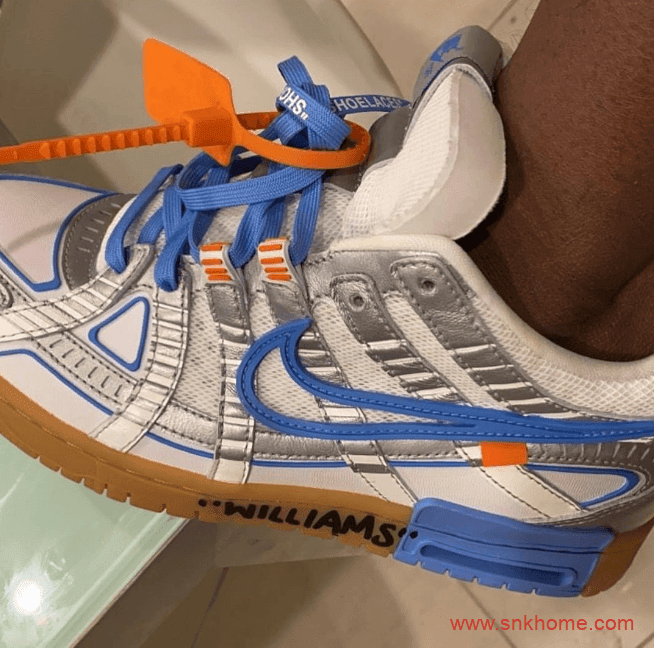 耐克Dunk OW联名滑板鞋 OFF-WHITE x Nike Air Rubber Dunk 黑绿 黑黄 海军蓝三个配色 货号：CU6015-700