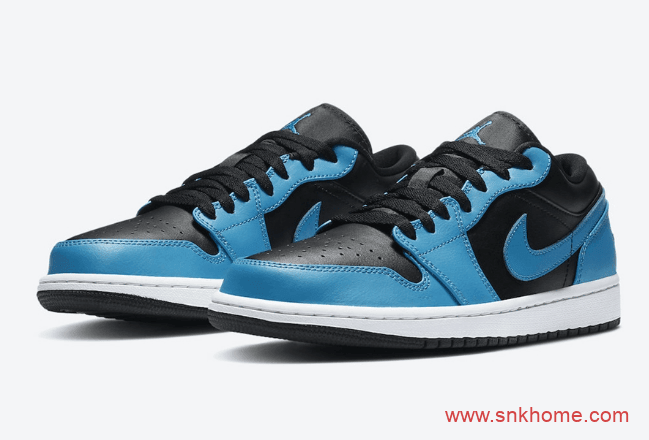 Air Jordan 1 Low “Laser Blue” 黑蓝AJ低帮 AJ1 OG激光蓝全新配色 货号：553558-410