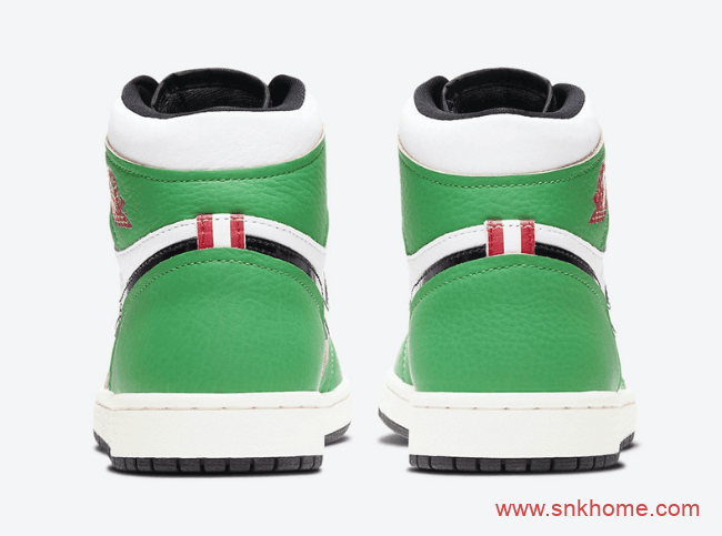 耐克AJ1喜力高帮 Air Jordan 1 High OG WMNS “Lucky Green” AJ1白绿高帮荔枝皮 货号：DB4612-300