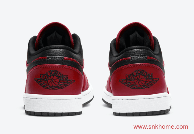 AJ1黑红低帮 AJ1荔枝皮黑红新配色发售日期 Air Jordan 1 Low “Gym Red”  货号：553558-605