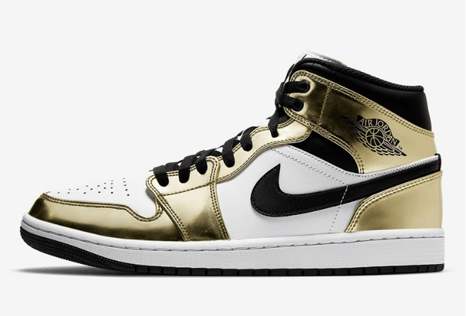 aj1白金中帮 aj1液态金 air jordan 1 mid se 小伦纳德变身全新aj1中