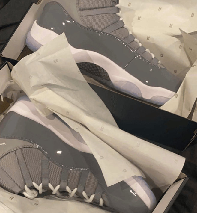 AJ11灰色高帮实物图曝光 Air Jordan 11 Retro “Cool Grey” 酷灰 AJ11复刻明年回归 货号：CT8012-005