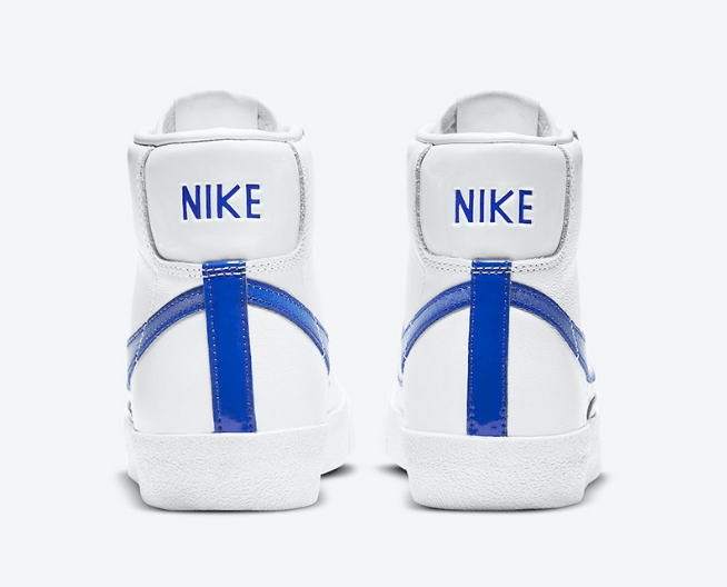 耐克开拓者渐变镂空钩 Nike Blazer Mid 耐克白蓝高帮板鞋新品上架 货号：DD9685-100
