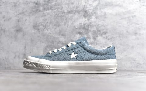 匡威灰蓝麂皮低帮滑板鞋Converse One Star Pro匡威单品匡威新配色莆田匡威货源货号A06890C