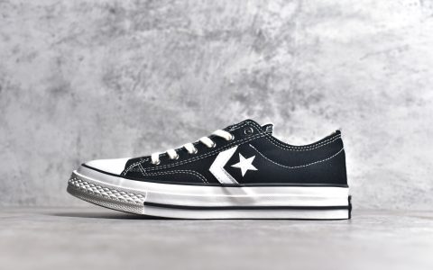 匡威星箭黑色低帮帆布鞋Converse One Star Academy Pro匡威缓震板鞋匡威真标双围条硫化帆布鞋货号A01607C