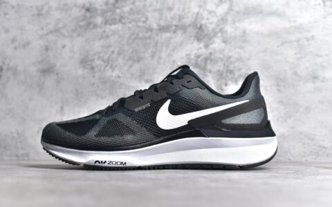 耐克登月25代网面黑色跑鞋Nike Air Zoom Structure 25耐克新款透气跑鞋公司级耐克登月系列货号：DJ7883-002