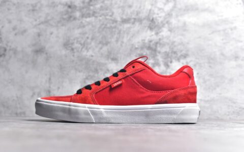 广东万斯复刻顶级版本板鞋Vans Chukka Push万斯红色板鞋实拍图