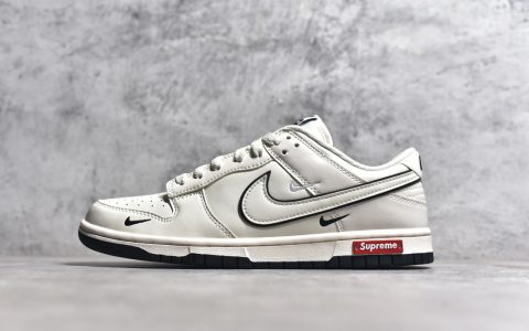 耐克SB Dunk SUP联名耐克supreme耐克米白低帮板鞋DJ2024-006