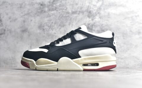 AJ4熊猫鞋低帮Air Jordan 4 RM乔4正品AJ4复刻AJ4低帮球鞋低帮货号FQ7939-100