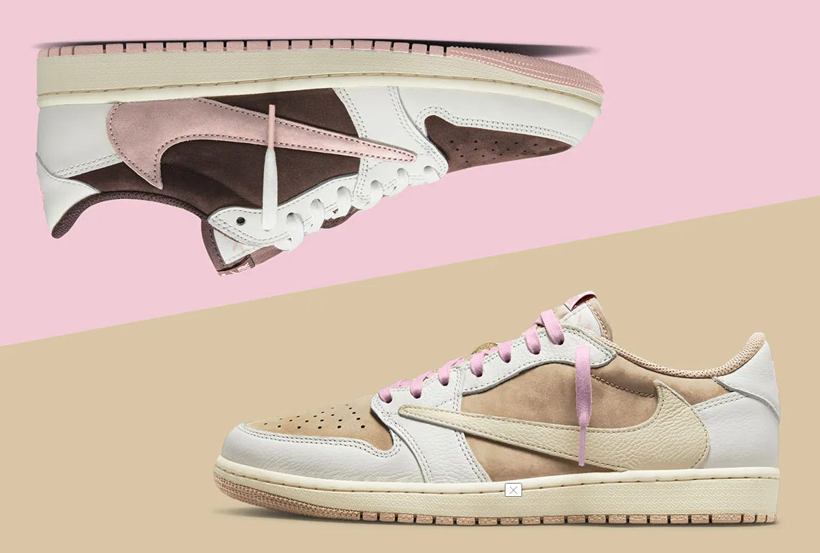 AJ1 TS联名粉色Travis Scott x Air Jordan 1 Low OG SP“Pink Pack”取消 货号DM7866-106