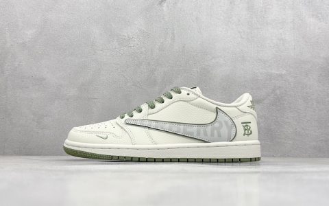 AJ1藤原浩TS巴宝莉四方联名低帮新款Fragment x TS x 巴宝莉 x AJ1货号DM7866 020