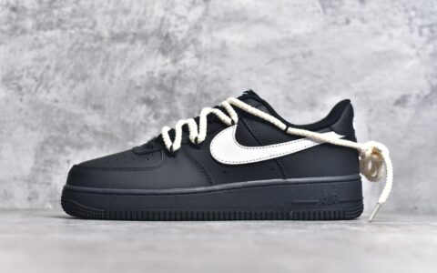 耐克空军黑色绑带低帮板鞋Nike Air Force 1'07 Low耐克空军黑色有哪些款式货号FV0627-010